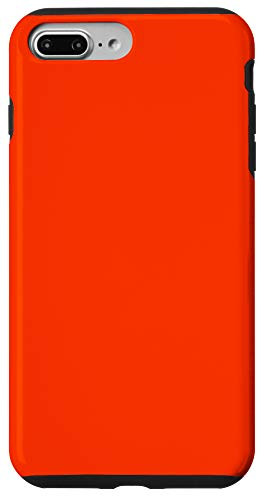 iPhone 7 Plus/8 Plus Coquelicot Red Orange Plain Solid Color Case
