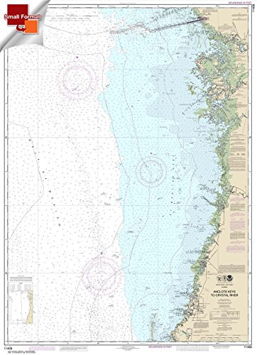 Paradise Cay Publications- Inc. NOAA Chart 11409- Anclote Keys to Crystal River 21.00 x 29.00 -Small Format Waterproof-