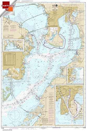 Paradise Cay Publications NOAA Chart 11416- Tampa Bay- Safety Harbor- St. Petersburg- Tampa 21.00 x 31.65 -Small Format Waterproof-