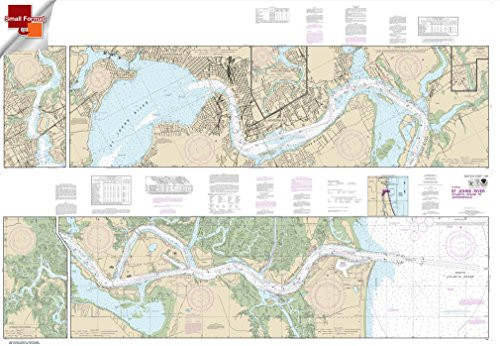 Paradise Cay Publications- Inc. NOAA Chart 11491- St. Johns River-Atlantic Ocean to Jacksonville 25 X 36 -Small Format Waterproof-