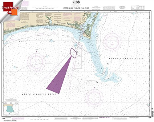 NOAA Chart 11536- Approaches to Cape Fear River 21.00 x 26.47 -Small Format Waterproof-