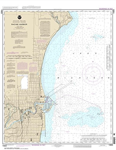 Paradise Cay Publications NOAA Chart 14925- Racine Harbor 21.00 x 16.19 -Small Format Waterproof-