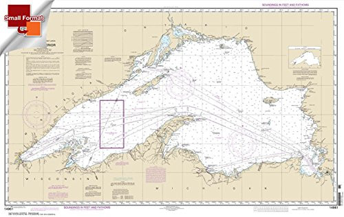 Paradise Cay Publications- Inc. NOAA Chart 14961- Lake Superior -Mercator Projection- 21.00 x 33.17 -Small Format Waterproof-