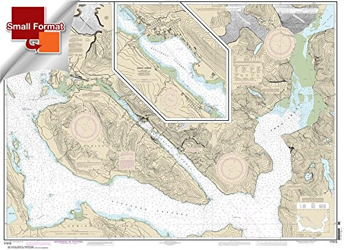Paradise Cay Publications- Inc. NOAA Chart 17315- Gastineau Channel and Taku Inlet- Juneau Harbor 21.00 x 28.85 -Small Format Waterproof-