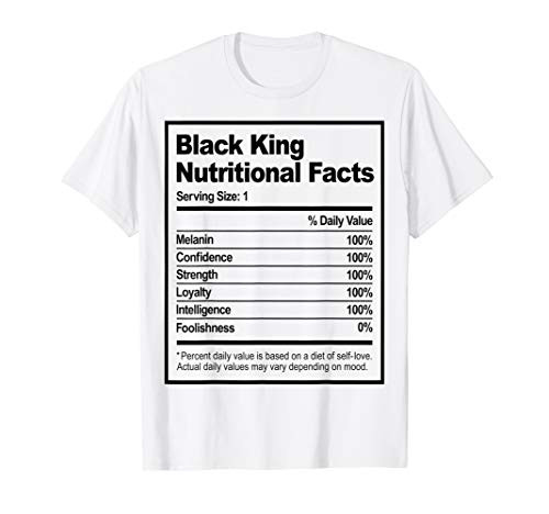 Black King Nutritional Facts T-Shirt