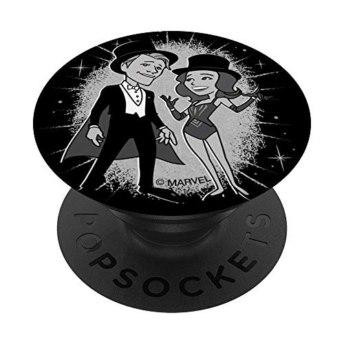 Marvel WandaVision Wanda and Vision Magician Outfit Retro PopSockets PopGrip- Swappable Grip for Phones  and  Tablets