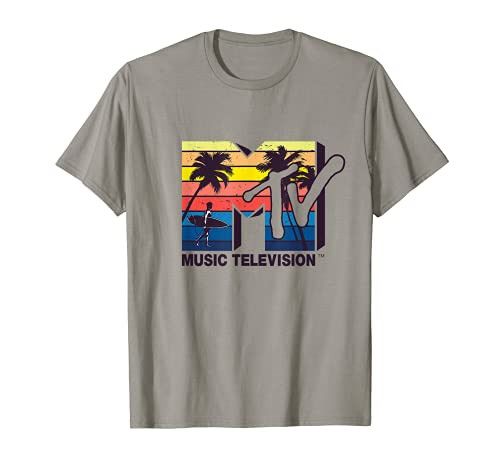 Mademark x MTV - The official MTV Logo with Vintage Surfer and Palms T-Shirt Mademark x MTV - The official MTV Logo with Vintage Surfer and Palms T-Shirt