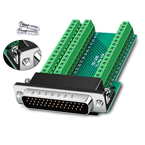 ANMBEST DB44 Solderless Connector- D-SUB to 44-pin Port Terminal Adapter Breakout Board with Bolts -Male-