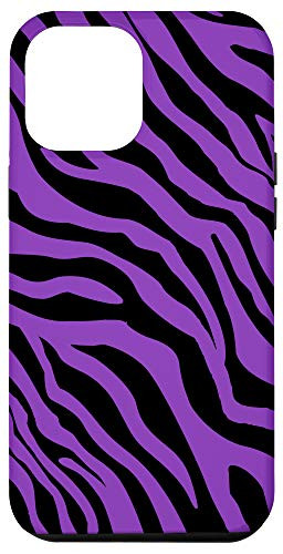 iPhone 12 Pro Max Cute Zebra Black Purple Stripes Print Wild Animal Pattern Case