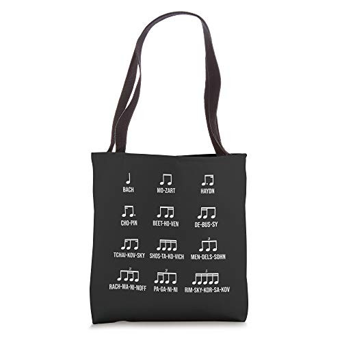 Composer Rhythm Music Gift Bach Mozart Beethoven Chopin Tote Bag