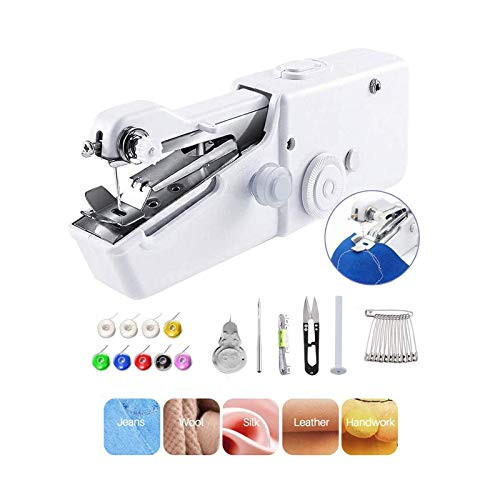 Handheld Sewing Machine- Mini Handy portable Sewing Machine- Electric Handheld Sewing Machine Quick Handy Stitch Fabric Clothing Kids Cloth Pet Clothes DIY Home/Travel Use Handheld Sewing Machine- Mini Handy portable Sewing Machine- Electric Handheld Sewing Machine Quick Handy Stitch Fabric Clothing Kids Cloth Pet Clothes DIY Home/Travel Use