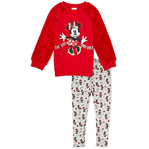 Disney Minnie Mouse Little Girls Long Sleeve T-Shirt Legging Set 6X Red/Gray Disney Minnie Mouse Little Girls Long Sleeve T-Shirt Legging Set 6X Red/Gray