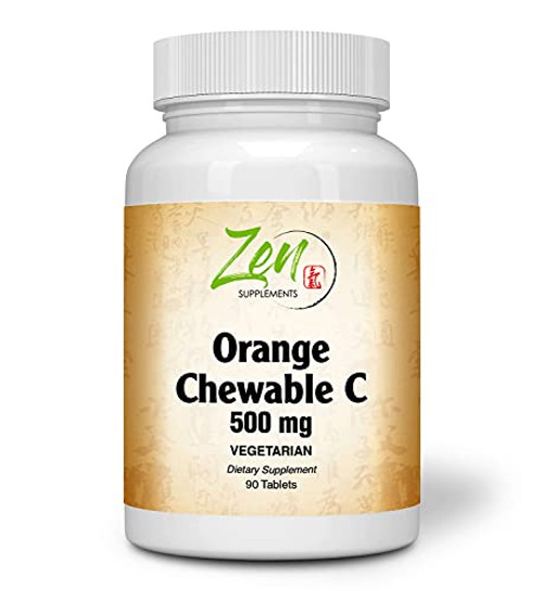 Chewable Vitamin C 500mg - Orange Flavor Chewable Vitamin C Tablets with Citrus Bioflavonoids Complex - Immune System and Antioxidant Support - Non-GMO 90 Ascorbic Acid Powder Tablets Chewable Vitamin C 500mg - Orange Flavor Chewable Vitamin C Tablets with Citrus Bioflavonoids Complex - Immune System and Antioxidant Support - Non-GMO 90 Ascorbic Acid Powder Tablets