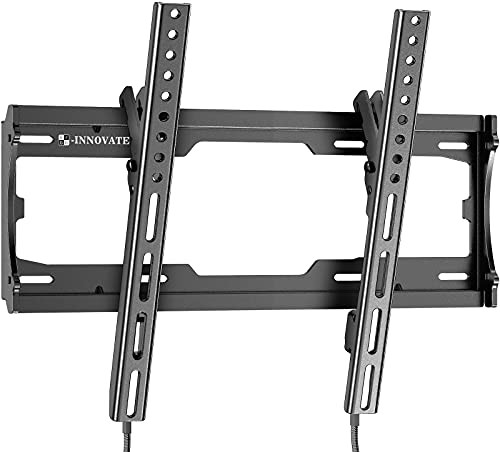 Tilt TV Wall Mount Bracket for Most Universal 23-55 Inch Flat Curved Screens LED LCD OLED TV Low Profile Easy to Install On 8-16inch Wood Studs Max VESA 400x400mm Holds up to 99lbs