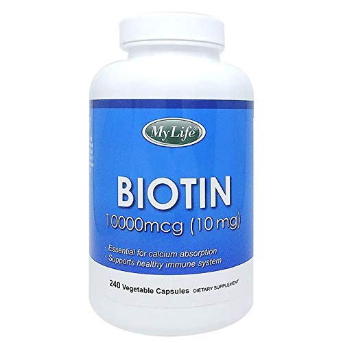 My Life Hair- Skin- Nails Biotin 10-000mcg 240 Vegetable Capsules