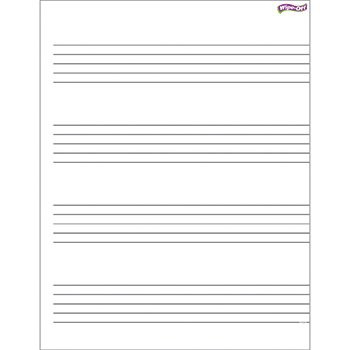 Inc. Music Staff Paper Wipe Off Chart 17X22