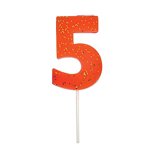 Meri Meri Coral Number 5 Candle