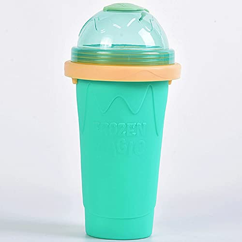 YQJY Slushie Maker Cup- TIK TOK Magic Quick Frozen Smoothies Cup Cooling Cup Double Layer Squeeze Cup Slushy Maker- Homemade Milk Shake Ice Cream Maker DIY it for Children and Family-Green YQJY Slushie Maker Cup- TIK TOK Magic Quick Frozen Smoothies Cup Cooling Cup Double Layer Squeeze Cup Slushy Maker- Homemade Milk Shake Ice Cream Maker DIY it for Children and Family-Green