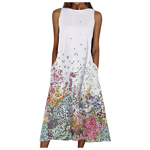 ORT Dresses for Women Casual- Women's Gradient V Neck Long Maxi Dress Sleeveless Plus Size Summer Party Cami Long Dress Casual Dresses White