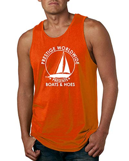 Wild Bobby Prestige Worldwide Funny Boats and Hoes | Mens Pop Culture Graphic Tank Top- Orange- X-Large Wild Bobby Prestige Worldwide Funny Boats and Hoes | Mens Pop Culture Graphic Tank Top- Orange- X-Large