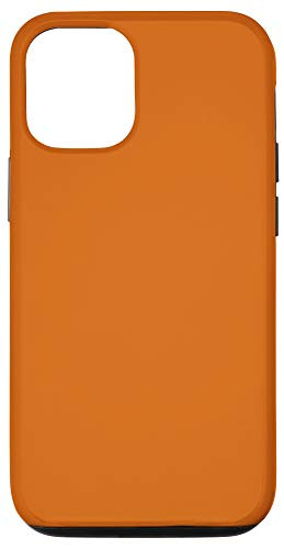 iPhone 12/12 Pro Elegant Burnt Orange Aesthetic Solid Color Case