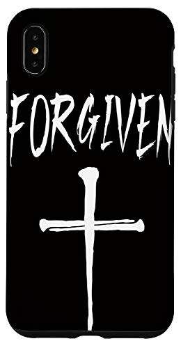 iPhone XS Max Forgiven Christian Faith Cross Bible Jesus Nails Salvation Case