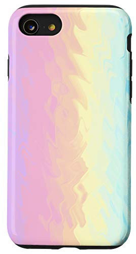 iPhone SE -2020- / 7 / 8 Cyan Pink Purple Yellow Orange Blue Rainbow AEH459 Case