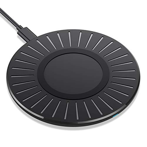 Wireless Charger; Gixvdcu Upgraded QI-Certified Fast Wireless Charging Pad 7.5W Compatible with iPhone Xs MAX/XR/XS/X/8/8 Plus,10W Compatible Galaxy S10/S10 Plus/S10E/S9 - Black Wireless Charger; Gixvdcu Upgraded QI-Certified Fast Wireless Charging Pad 7.5W Compatible with iPhone Xs MAX/XR/XS/X/8/8 Plus,10W Compatible Galaxy S10/S10 Plus/S10E/S9 - Black
