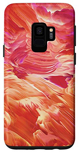 Galaxy S9 Yellow Orange Red Pink Brown Pink Pattern AEH112 Case
