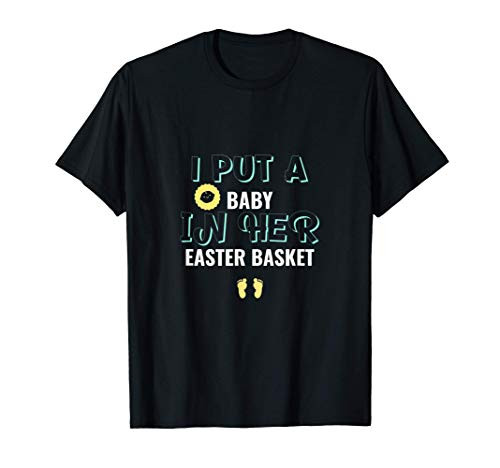 Mens Egg Hunt Funny Dad Easter Basket Pregnancy Announcement T-Shirt
