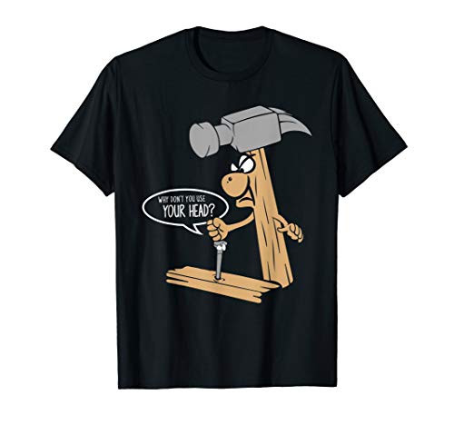 Funny Nail And Hammer Pun Woodwork Carpenter Construction T-Shirt