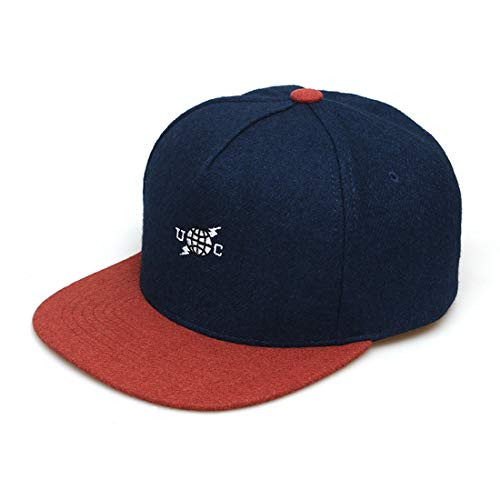 UNDERCONTROL Flat Brim Color Block Strapback Adjustable 5Pannel High Profile Trucker Cap for Unisex Hat Earth Logo Snapback -Multi-