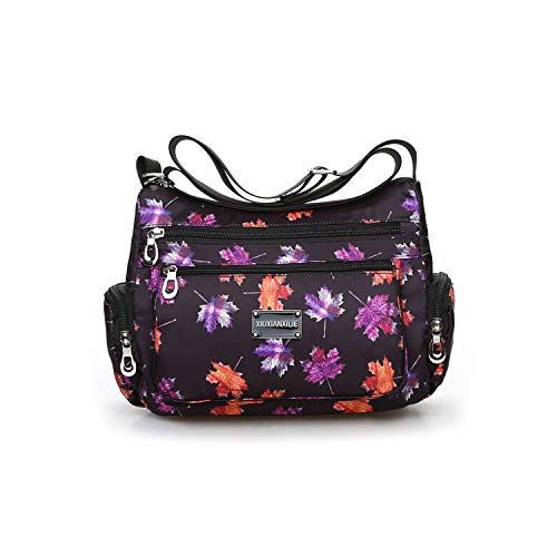 NOTAG Crossbody Bags for Women Nylon Shoulder Bag Floral Multi-Pocket Purses and Handbags -FY-