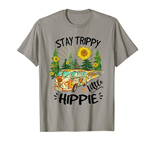 Stay Trippy Little Hippie Vintage Van Peace Sign T-Shirt