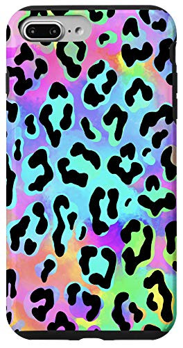 iPhone 7 Plus/8 Plus Green Cyan Pink Blue Yellow Orange Leopard Print AEH433 Case