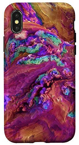iPhone X/XS Yellow Orange Red Blue Green Purple Cyan Pattern AEH232 Case