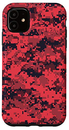iPhone 11 Orange Red Maroon Brown Teal Camo Camoflage AEH840 Case