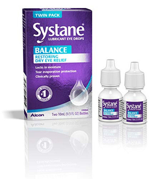 Systane Balance Lubricant Eye Drops- Twin Pack- 10-mL Each