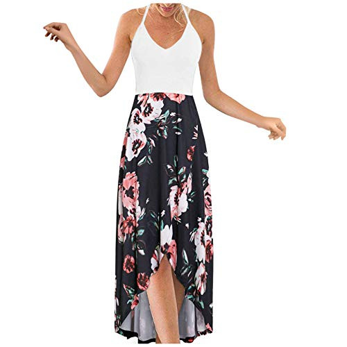 BHUI Women's Casual Basic Pencil Tank Dress- Sexy Off Shoulder Sleeveless Flower Print Bodycon Midi Club Dresses White BHUI Women's Casual Basic Pencil Tank Dress- Sexy Off Shoulder Sleeveless Flower Print Bodycon Midi Club Dresses White