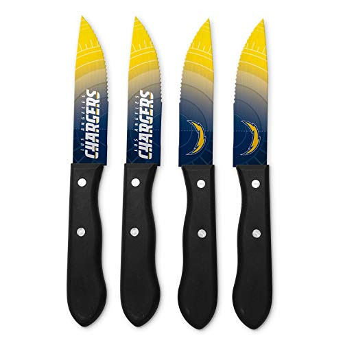 The Sports Vault NFL Los Angeles Chargers Steak Knife Set The Sports Vault NFL Los Angeles Chargers Steak Knife Set