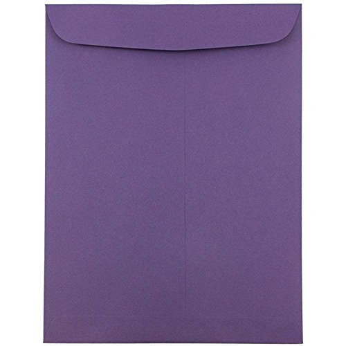 JAM PAPER 9 x 12 Open End Catalog Premium Envelopes - Dark Purple - 10/Pack