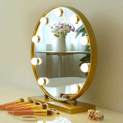 LED Mirror Light Adjustable USB Powered Dimmable Three Color Temperature 10 LED White for Makeup-Trichromatic light-
