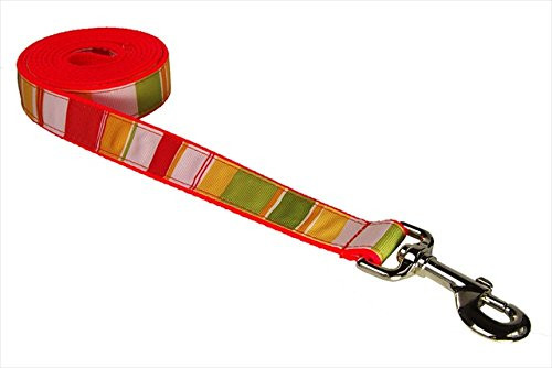 FlyFree STRIPE-ORANGE-MULTI2-L 4 ft. Multi Stripe Dog Leash44- Orange - Small