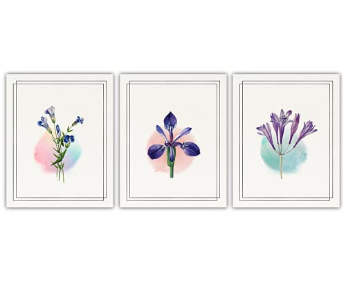 Watercolor Purple Wildflowers Wall Decor Art Prints - Set of 3 8x10 Unframed Minimalist Wall Art for Home- Office- Dorm and Bedroom - Aesthetic and Modern Wall Decor Gift Idea Watercolor Purple Wildflowers Wall Decor Art Prints - Set of 3 8x10 Unframed Minimalist Wall Art for Home- Office- Dorm and Bedroom - Aesthetic and Modern Wall Decor Gift Idea