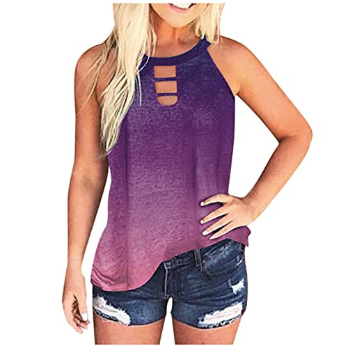 Kinsaiy Summer Tank Tops for Women-Women Gradient Sleeveless Loose Vest Top Tie-Dye Summer Blouse Basic Shirt Plus Size Kinsaiy Summer Tank Tops for Women-Women Gradient Sleeveless Loose Vest Top Tie-Dye Summer Blouse Basic Shirt Plus Size