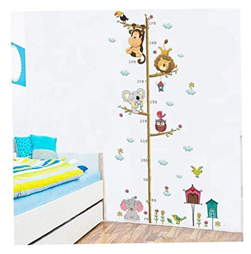 Wall Stickers Height Chart Measure Jungle Wild Animals Measure Growth Baby Nursery Childrens Bedroom Wall Decor Wall Stickers Height Chart Measure Jungle Wild Animals Measure Growth Baby Nursery Childrens Bedroom Wall Decor