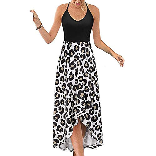 Womens Summer Dresses- Women's Summer Casual Loose Long Dress Beach Sleeveless Sexy Vintage Maxi Dresses Casual Dresses for Women Fall