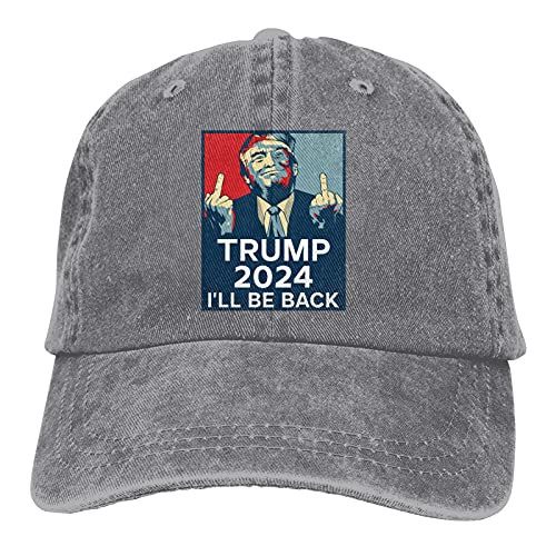 Trump 2024 He'll Be Back Hat-Trump Presidential Election Adjustable Baseball Cap Unisex Washable Cotton Trucker Cap Dad Hat Trump 2024 He'll Be Back Hat-Trump Presidential Election Adjustable Baseball Cap Unisex Washable Cotton Trucker Cap Dad Hat