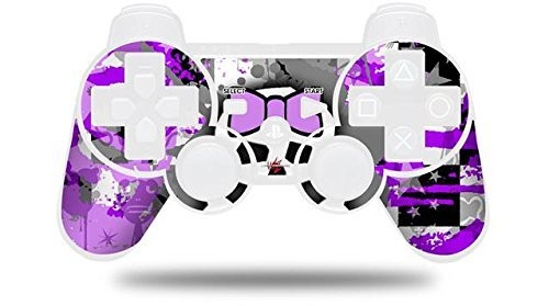 Sony PS3 Controller Decal Style Skin - Purple Princess Skull -CONTROLLER NOT INCLUDED-