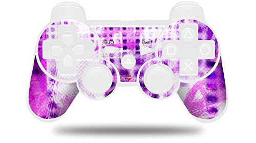 Sony PS3 Controller Decal Style Skin - Electro Graffiti Purple -CONTROLLER NOT INCLUDED-